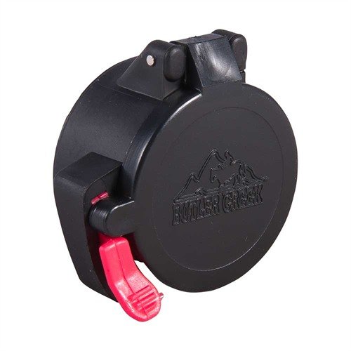 Protect your scope's lenses with Butler Creek's weatherproof, dust-proof, and moisture-proof flip open eyepiece lens covers for easy access and durability.