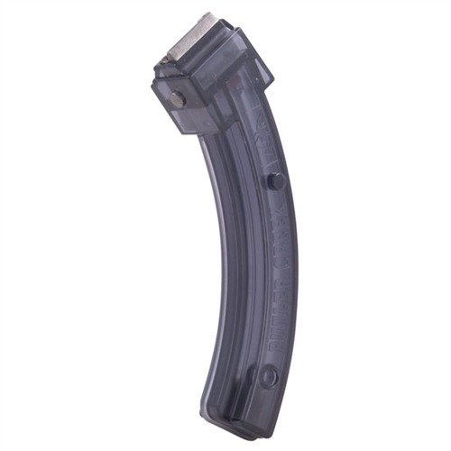 The Butler Creek Ruger 10/22 25RD Magazine features durable polymer construction, self-lubricating design, and easy interlocking for quick reloads.