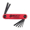 The BONDHUS GORILLA GRIP® 7-Piece Metric Hex Wrench Set offers compact, fold-up convenience, perfect for your range bag or toolbox, with sizes from 1.5mm to 6mm.