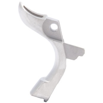 Enhance your 1911 with the Les Baer Custom S/S Grip Safety, designed for improved hand positioning and reliable engagement, available in blue or stainless steel.