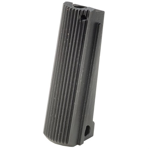 Upgrade your 1911 with the Les Baer Custom Blue Mainspring Housing, featuring a precise machined fit for enhanced stability and durability in steel or stainless steel.