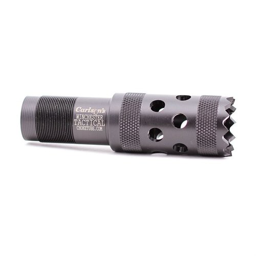 The CARLSONS 12GA Tactical Breecher Choke offers an extra wide shot pattern, serrated tip for secure breeching, and reduced recoil for effective home defense.