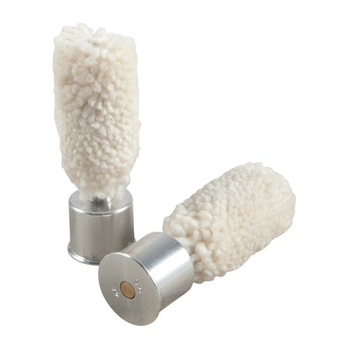 Enhance your dry fire practice with Carlson's 12 GA Wool Snap Caps, featuring a wool mop for chamber protection and available in brass or aluminum bases.