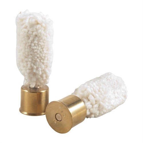 Practice dry firing safely with Carlson's 12 GA Brass Wool Snap Caps, featuring a wool mop for chamber protection and available in brass or aluminum bases.