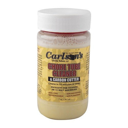 Carlson’s Choke Tube Cleaner is biodegradable, nonflammable, and non-hazardous, effectively removing carbon and plastic wad fouling in under 15 minutes!