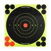 The Birchwood Casey SHOOT-N-C® 6" Bullseye targets feature an adhesive back for easy application, ensuring your hits are highlighted for quick visibility.