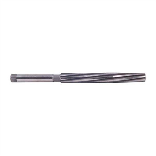 The CLYMER Long Forcing Cone Reamer, 20 ga, features 8 flutes for smooth, uniform cutting, crafted from HS steel for durability and precision.