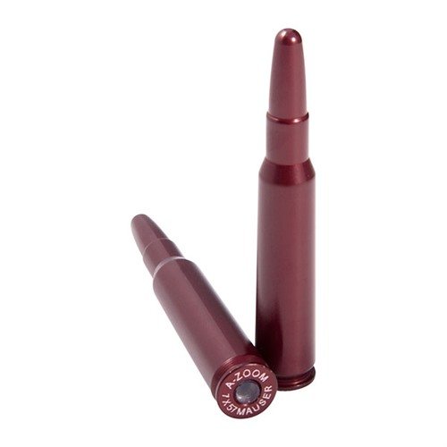 Enhance your shooting skills with A-ZOOM 7x57mm Mauser Snap Caps, designed for practice loading, unloading, and dry firing, featuring durable aluminum construction.