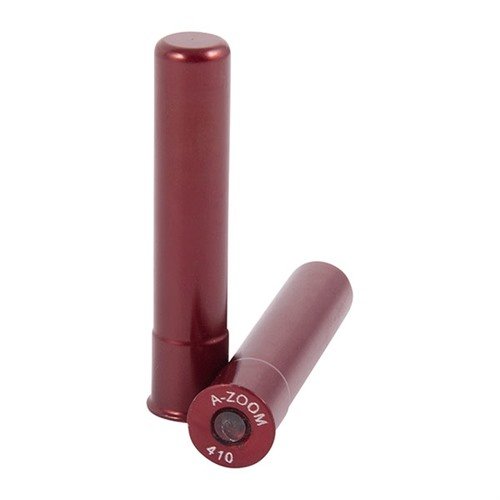 Enhance your shooting skills with A-ZOOM 410 Gauge Snap Caps; durable aluminum body for repeated use, perfect for practicing reloading and dry firing.