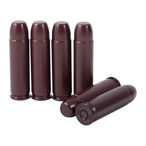 Enhance your shooting skills with A-ZOOM 500 S&W Magnum Snap Caps, featuring a durable aluminum body for repeated dry firing and realistic loading practice.