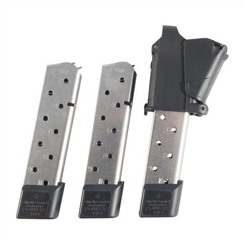 Experience no-fail performance with the Chip McCormick 1911 45ACP Power Magazine 3 Pack, featuring durable stainless steel, reliable feeding, and a handy loader.