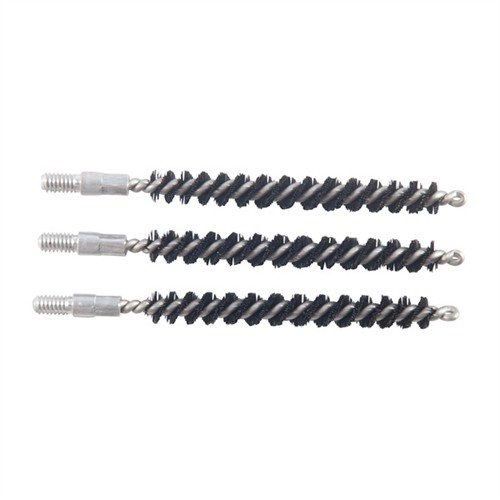 Dewey Copper Eliminator Bore Brushes feature all-aluminum components to prevent false-positive copper fouling, with nylon bristles that are gentle yet effective on rifling.
