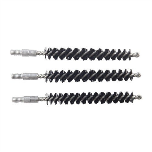 Dewey Copper Eliminator Bore Brushes feature all-aluminum components that prevent false-positive copper fouling indications, ensuring effective and safe cleaning.