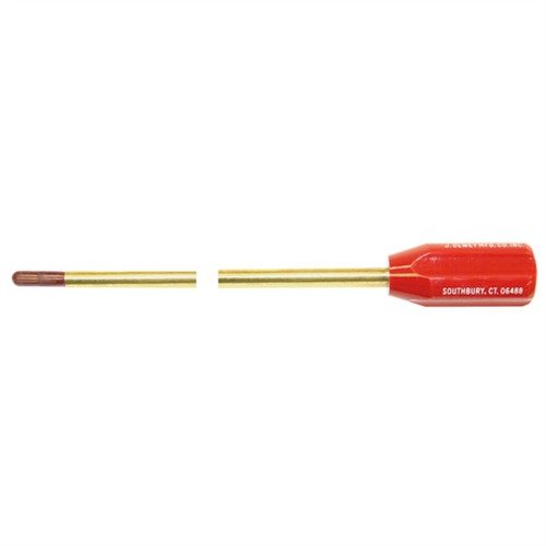 The DEWEY 34-SBB rod is a heavy-duty, one-piece brass cleaning rod with a solid handle, perfect for barrels up to 34
