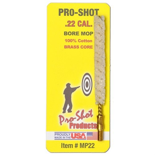 .22 CALIBER MOP from PRO SHOT PRODUCTS, INC ensures effective cleaning of your firearm's barrel, enhancing accuracy and longevity with every use.