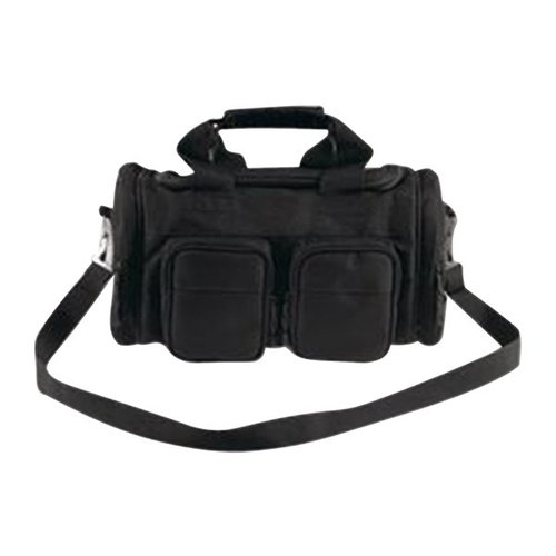 The Bulldog Economy Black Range Bag with Strap offers durable construction, ample storage space, and convenient portability, making it ideal for all your shooting accessories.
