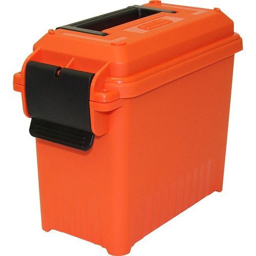 The MTM CASE-GARD Bulk Storage Ammo Can Mini Orange offers durable, waterproof storage for your ammunition, ensuring easy organization and transport for shooting enthusiasts.