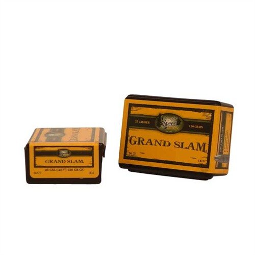 The Speer Bullet .25 .257 120gr SP GrandSlam offers exceptional accuracy, reliable expansion, and deep penetration, making it ideal for hunting and target shooting.