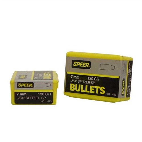 The Speer Bullet 7MM .284 130gr Sptz offers exceptional accuracy and reliable performance, perfect for hunting and target shooting enthusiasts.