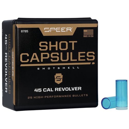 The Speer Bullet 45 Empty Shotshell Capsules are ideal for creating custom loads, featuring durable construction and a convenient 25 per box for your shooting needs.