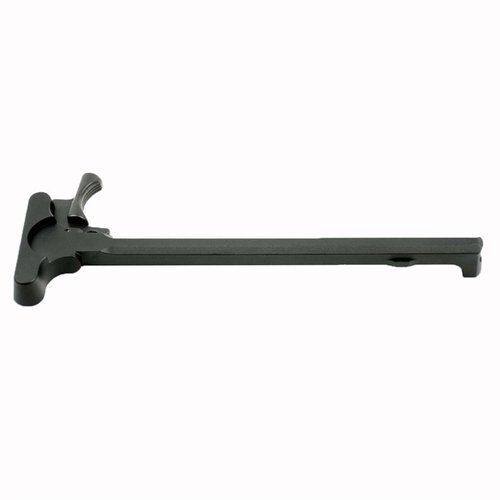 The D.S. Arms AR-15 Charging Handle features a WarZ Extended Latch, forged steel construction, and a durable phosphate finish for reliable performance in any situation.