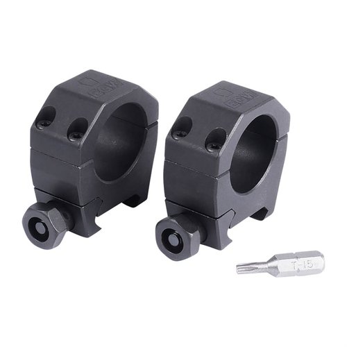 Discover EGW's Keystone Series Rings, crafted from 6061 aircraft aluminum, featuring T15 hardware, a robust design, and compatibility with picatinny/weaver rails.