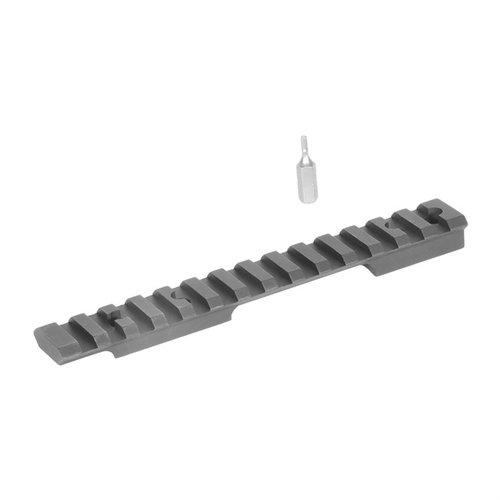 The EGW Howa Mini Action Picatinny Scope Mount offers ambidextrous design, full-length cross slots for flexibility, and durable Type III anodized construction.