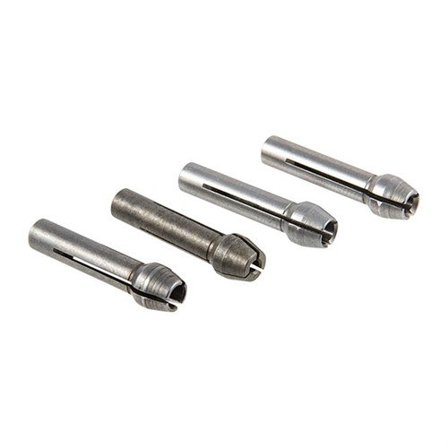 The BLACKSTONE #600 Collet Set for #8D handpiece includes one of each size, ensuring precision and versatility for all your gunsmithing needs.