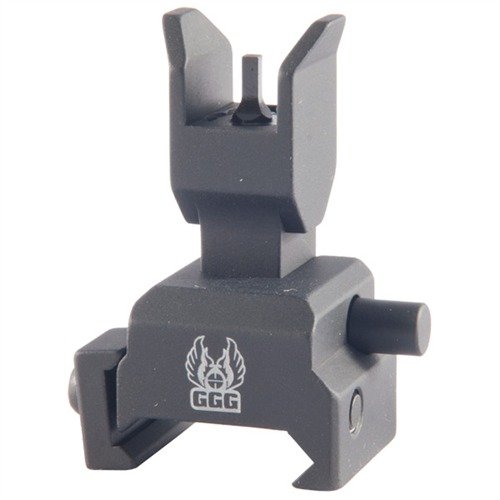 The GG&G AR-15 Flip-Up Backup Forearm Front Sight offers quick deployment, durable aluminum construction, and a sleek black finish for reliable aiming in any situation.