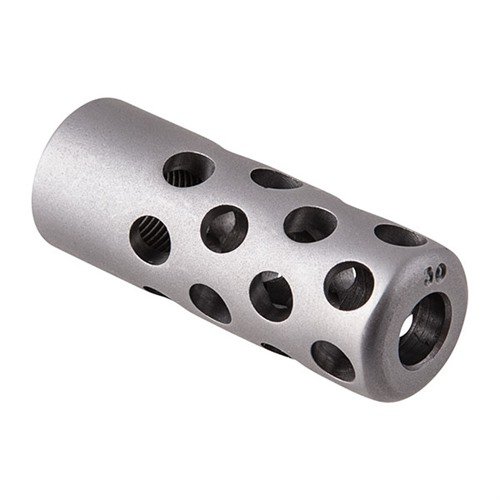 GENTRY CUSTOM QUIET MUZZLE BRAKE 30 CALIBER 1/228 STEEL SILVER