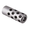 The Gentry Custom Quiet Muzzle Brake 30 Caliber effectively directs muzzle blast away from the shooter, reduces recoil, and enhances follow-up shot speed without compromising accuracy.