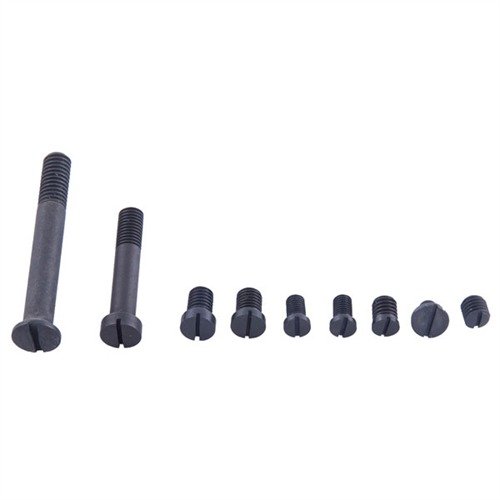 Upgrade your Winchester Model 92 with the GALAZAN #S150 Replacement Screw Kit, featuring nine matte blue action screws designed for vintage guns.