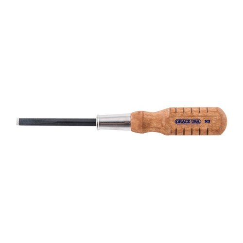 The Grace USA Screwdriver Set features durable square shanks, precision-ground tips, and comfortable hardwood handles, perfect for professional gunsmithing tasks.