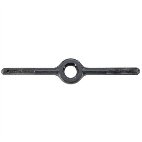 The Brownells Die Stock securely holds round or hex dies for precise threading, offering stability and control in four handy sizes for all your gunsmithing needs.