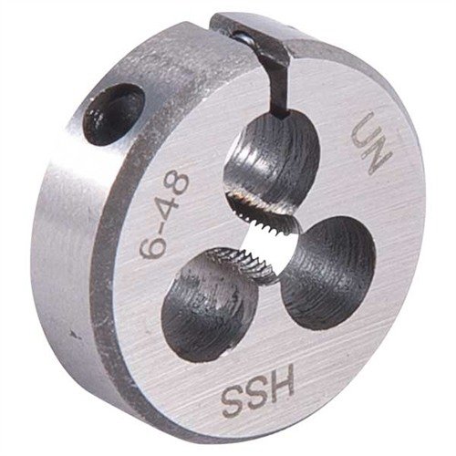Brownells Wire Gauge Carbon Dies offer precision threading, durable carbon steel construction, and easy removal of broken fragments, ideal for gunsmiths.