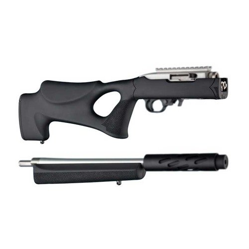 Enhance your Ruger 10/22 Takedown with Hogue's Tactical Thumbhole stock, featuring OverMolded rubber for comfort, durability, and quick target acquisition.