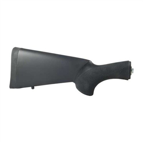 The HOGUE Remington 870 12 Gauge Buttstock features a durable, rubber-overmolded grip for enhanced control, recoil cushioning, and options for standard or ShortShot length.