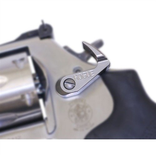 The Hogue Long Extended Latch allows fast cylinder unlocking without grip repositioning, enhancing reload speed and leverage for Smith & Wesson revolvers.