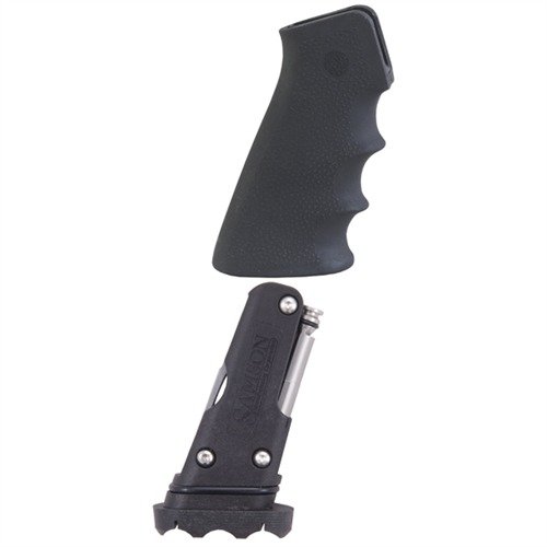 The HOGUE AR-15/M16 A2 Field Survivor Tool offers essential multi-tools for quick AR repairs, fits in pistol grip, and features a non-slip grip for comfort and control.