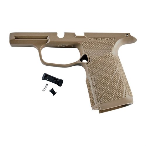 Enhance your SIG-SAUER P365/P365 XL with Wilson Combat's ergonomic grip module for improved control, comfort, and compatibility with standard holsters.