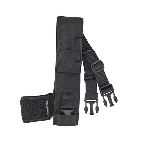 The SPIRITUS SYSTEMS FAT STRAP offers a streamlined design for your Micro Fight Chest Rig, featuring elastic mounting points and a Velcro patch for customisation.