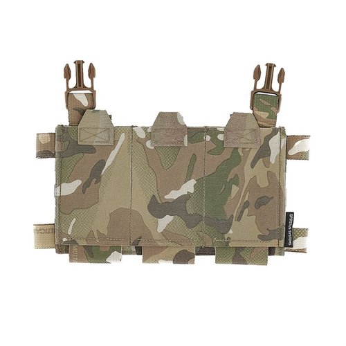 The SPIRITUS SYSTEMS LV Placard offers superior magazine retention, elastic form-fitting cells, and versatile attachment options for a customizable chest rig.