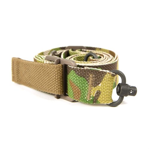 The Vickers Push Button Sling features quick adjustability, durable DuPont Zytel® hardware, and premium swivels for seamless transport and combat readiness.