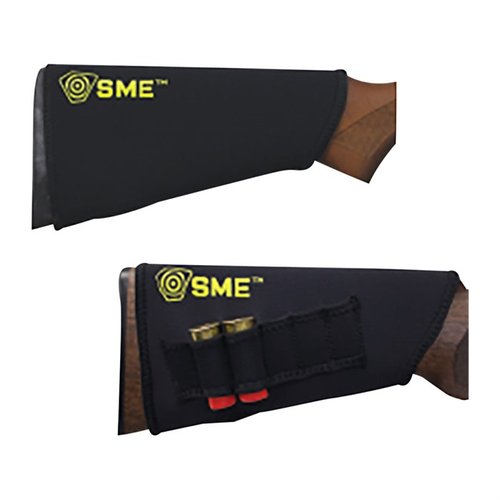 Enhance your shooting experience with the SME Neoprene Stock Riser, featuring 5 adjustable foam inserts, improved gun fit, and built-in sling attachment access.