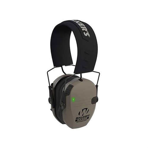 Experience superior hearing protection with Walker's Razor Earmuffs, featuring 21 dB NRR, sound activated compression, 40-hour battery life, and USB charging.
