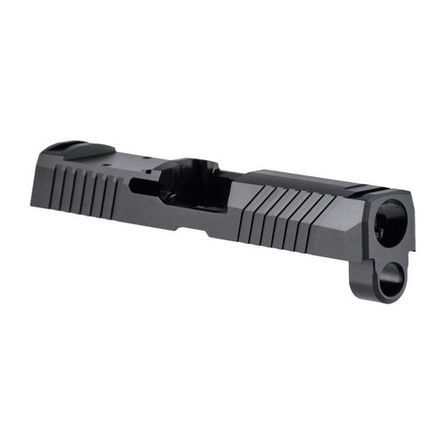 Upgrade your Sig P320 Compact with our RMR Slide, featuring front cocking serrations, Trijicon RMR cut, and optional window for enhanced airflow.
