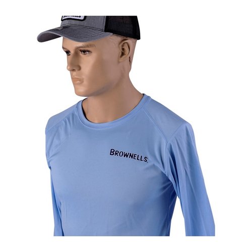Stay cool and protected with the Brownells Islander Long Sleeve Sun Shirt, featuring 50 SPF, moisture management, and an anti-microbial, wrinkle-resistant finish.