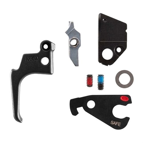 Enhance your Ruger Mk IV 22/45 with a kit that reduces trigger pull to 3.0 lbs, minimizes over-travel by 80%, and ensures a crisp trigger break.
