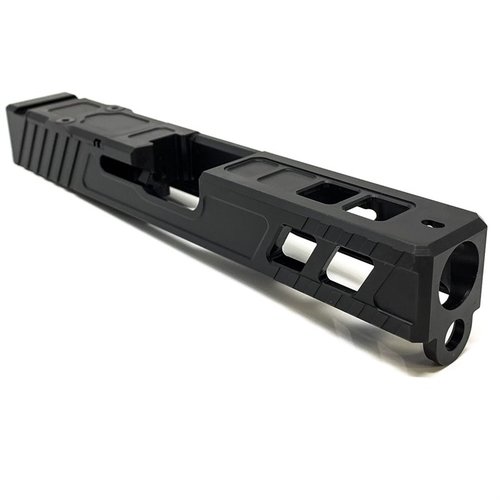 Upgrade your Glock 19 Gen 3 with the Marksman V4 Slide, featuring durable 17-4 stainless steel, RMR compatibility, and enhanced serrations for improved handling.