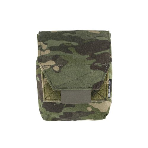 The JSTA Pouch offers a compact design with dual compartments, quick-open Velcro flap, and compatibility with various Spiritus Systems inserts for versatile storage.
